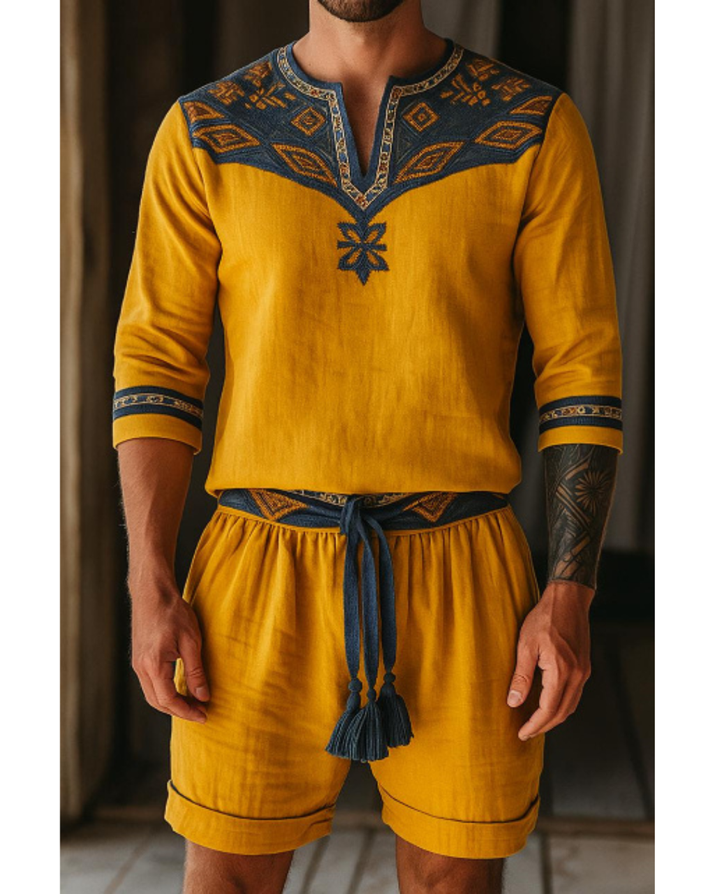Negrito Boho Holiday Set – Mustard & Indigo
