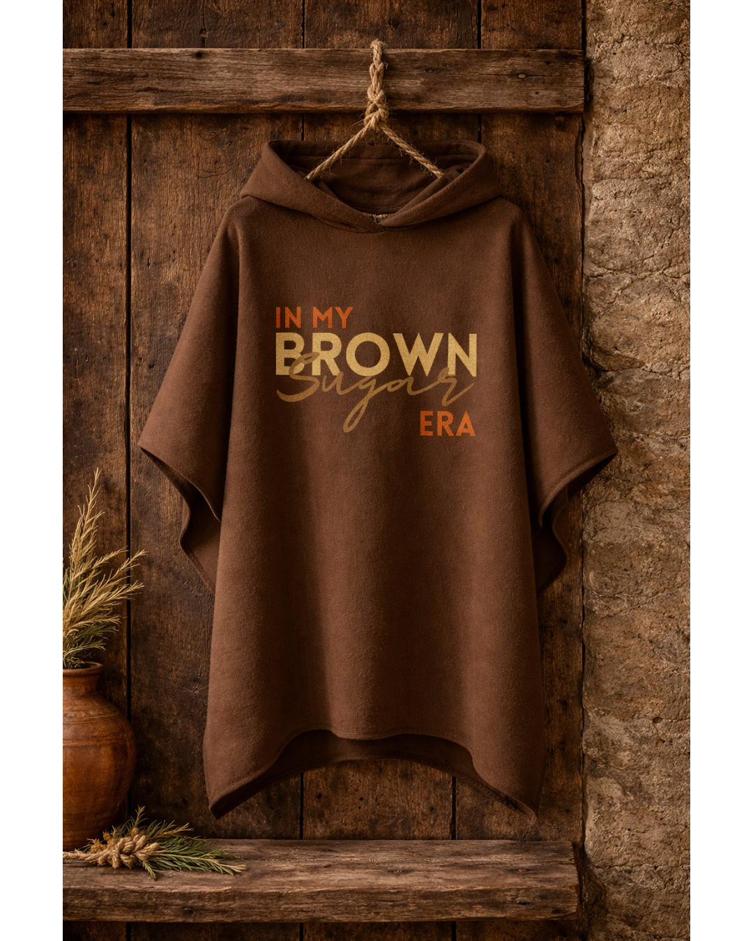 Brown Sugar Era Hoodie Poncho