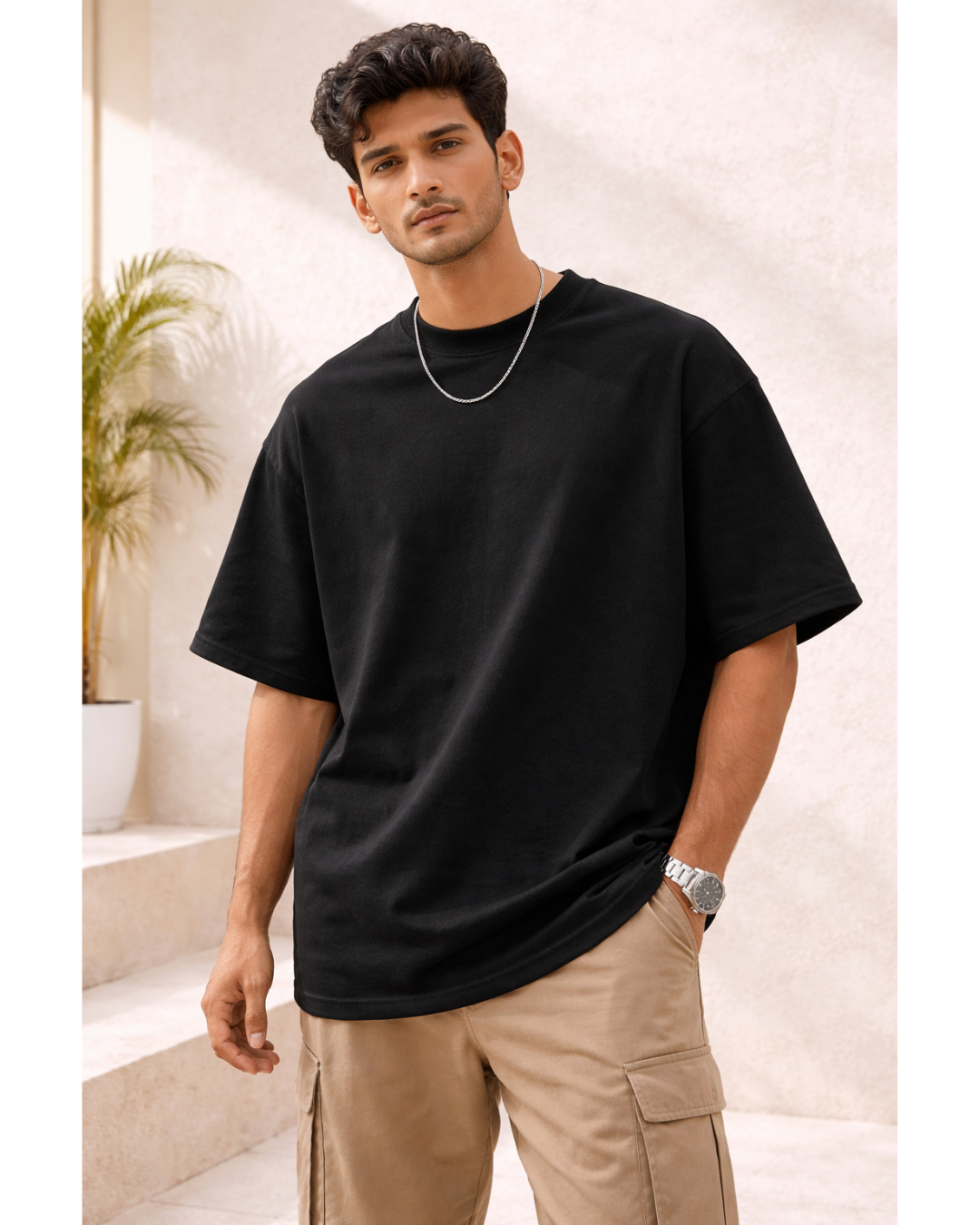 Heavyweight OS Black Tee