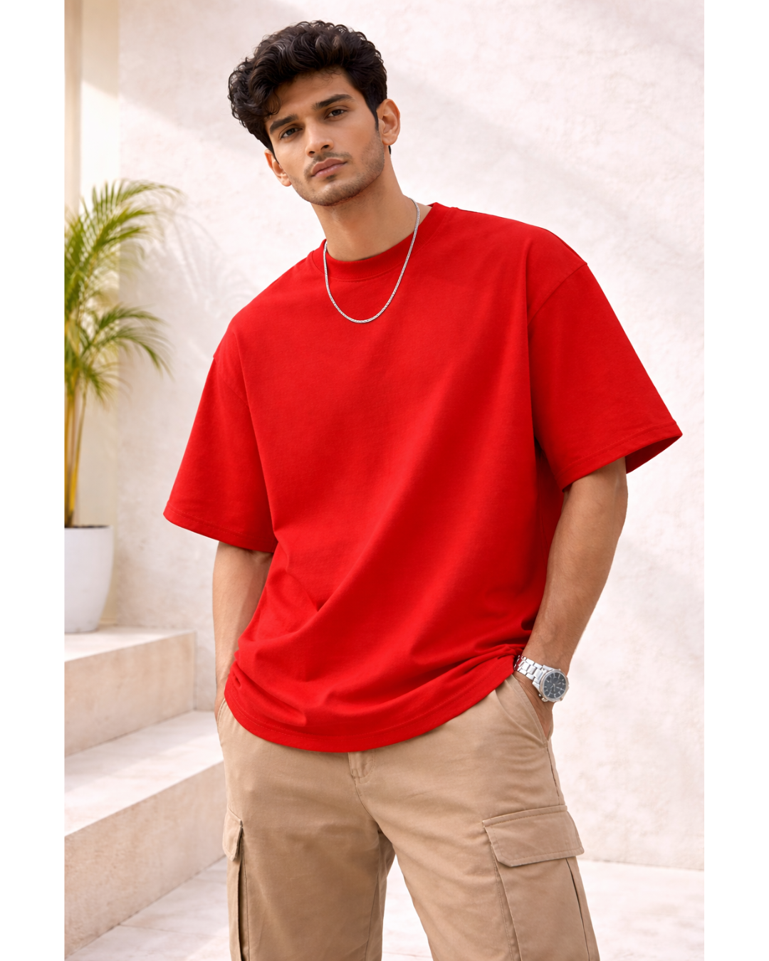 Heavyweight OS Red Tee