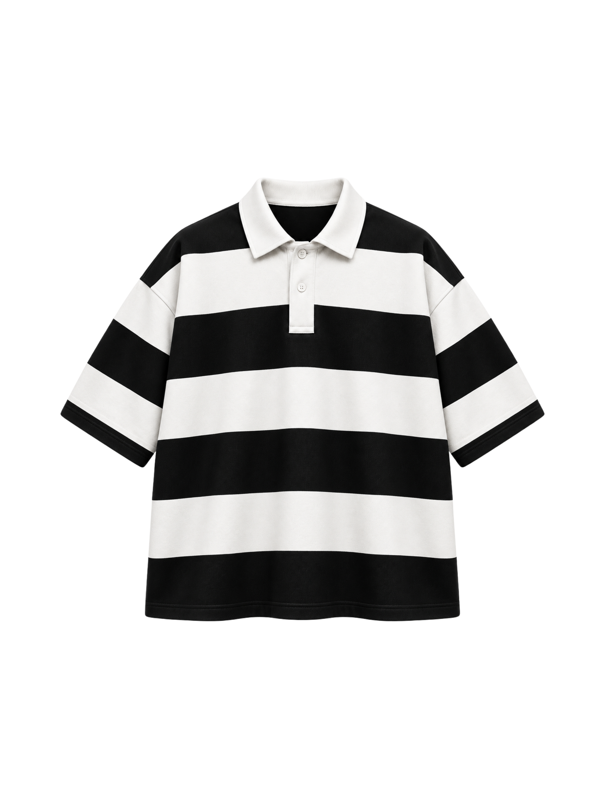 Unisex Oversized Striped Polo